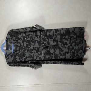 2/$10 04183 Lane Bryant green camo print 1/2 button dress 14/16